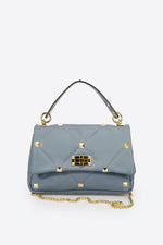 KYLIE Leather Top Handle Bag - Celeste