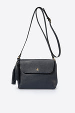 ASTER Leather Crossbody Bag - Blu
