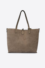 ODETTE Leather Tote Bag - Fango