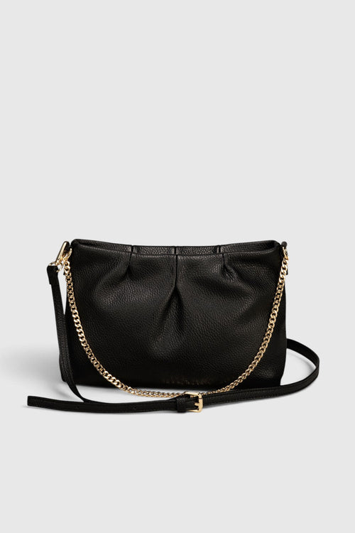 CLIO Leather Crossbody Bag - Black