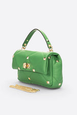 KYLIE leather top handle bag - Green