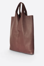ARINA leather tote bag - Brown