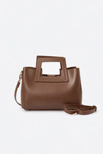 ANTHEA leather top handle bag - Brown