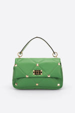 KYLIE Leather Top Handle Bag - Green