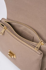 MAISIE leather crossbody bag - Taupe