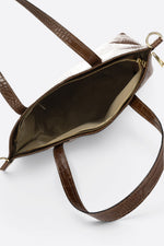 BRENDA leather shoulder bag - Brown