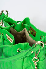 TILLY SMALL leather top handle bag - Green
