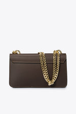 CALLIE leather crossbody bag - Dark Brown