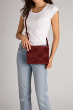 HAILEY suede crossbody bag - Bordo