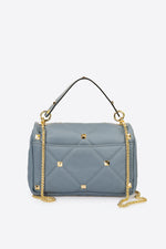 KYLIE leather top handle bag - Celeste