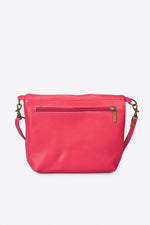 AGATHA leather crossbody bag - Fuxia
