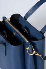 MAREN leather top handle bag - Blue