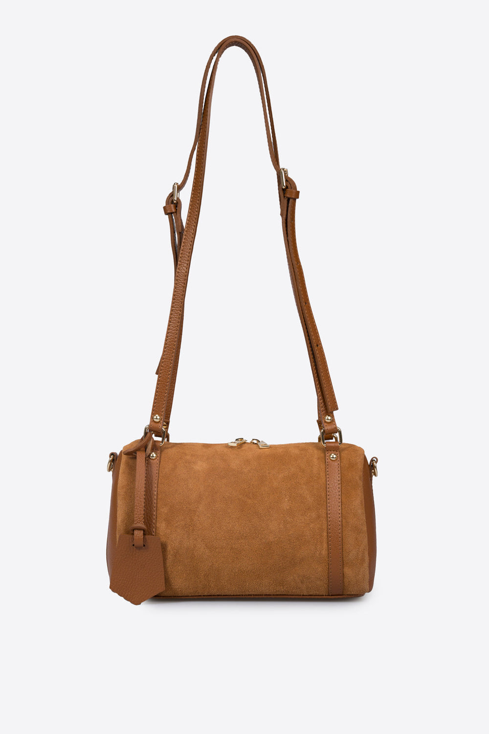 Brisella Italian Leather Bowling Bag