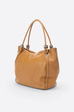 VINNIE leather shoulder bag - Cognac