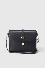 FREYA Leather Crossbody Bag - Black