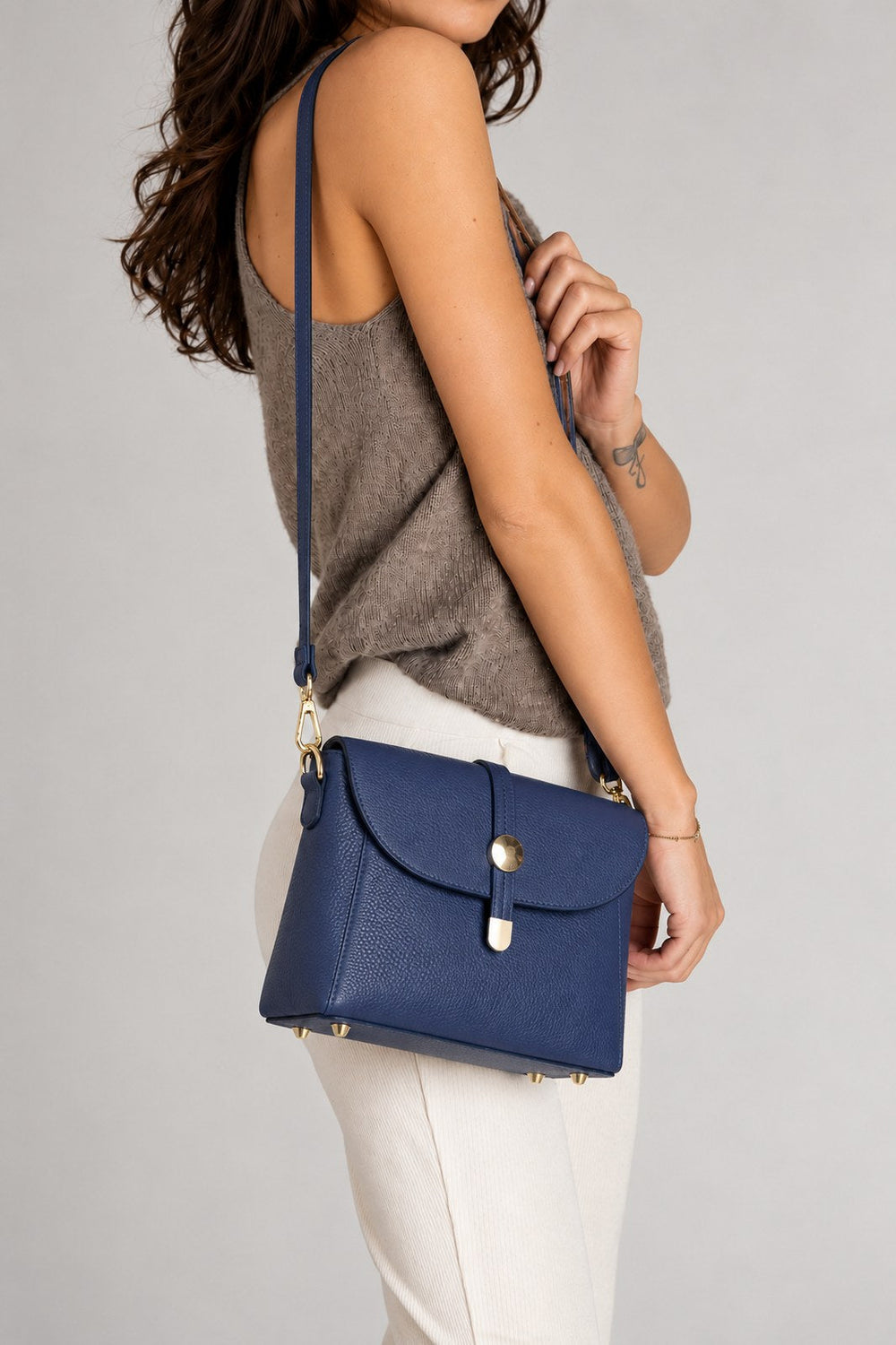 Fioralia Italian Leather Crossbody Bag