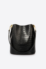CAPRICE Leather Shoulder Bag - Black