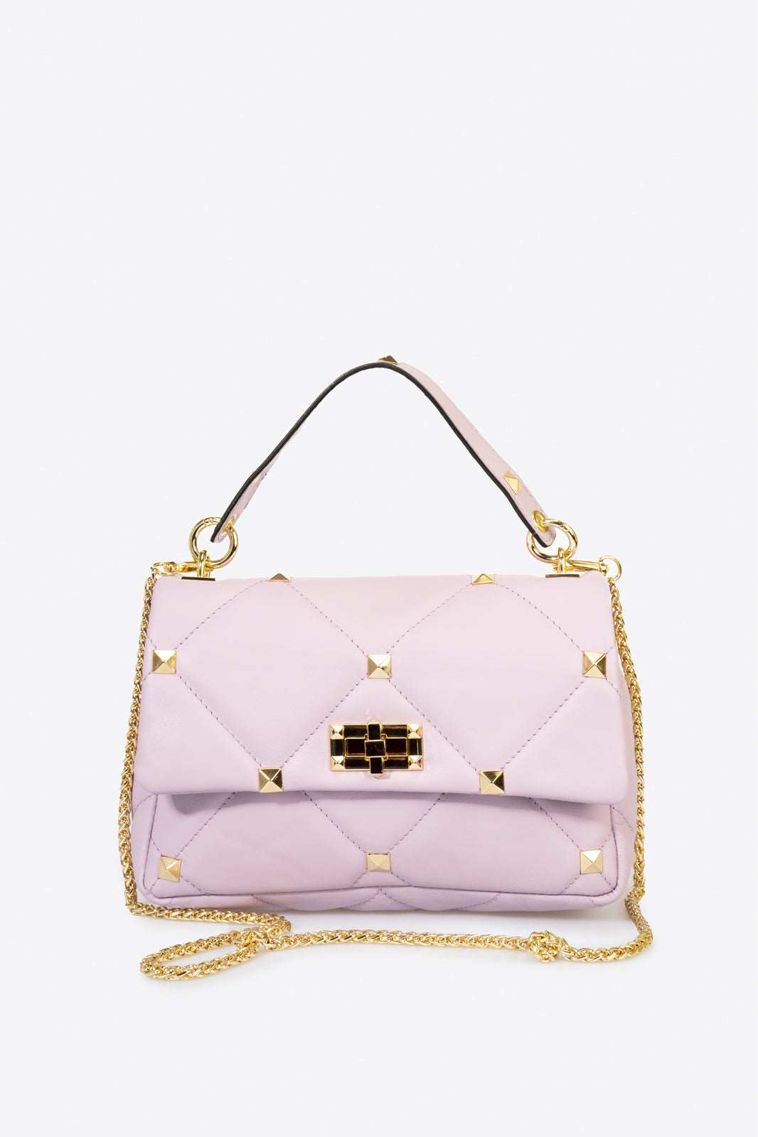 KYLIE Leather Top Handle Bag - Rosa