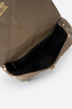 KYLIE leather top handle bag - Taupe
