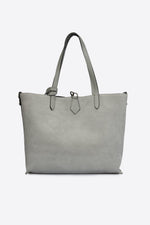 ODETTE suede tote bag - Grey