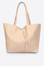 CLOTILDE leather tote bag - Cipria