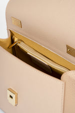 ASTRID leather top handle bag - Cipria