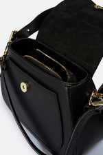 EDNA leather shoulder bag - Nero