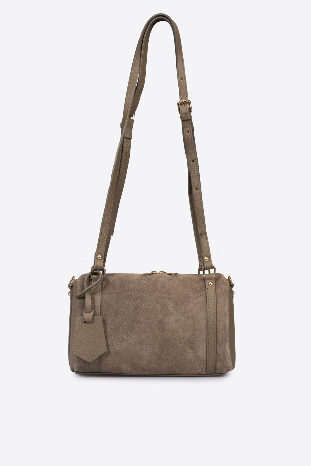 Brisella Italian Leather Bowling Bag