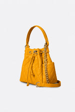 TILLY SMALL leather top handle bag - Golden
