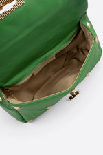 KYLIE leather top handle bag - Green