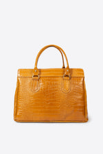 INGRID leather top handle bag - Cuoio
