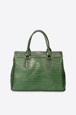 INGRID leather top handle bag - Green