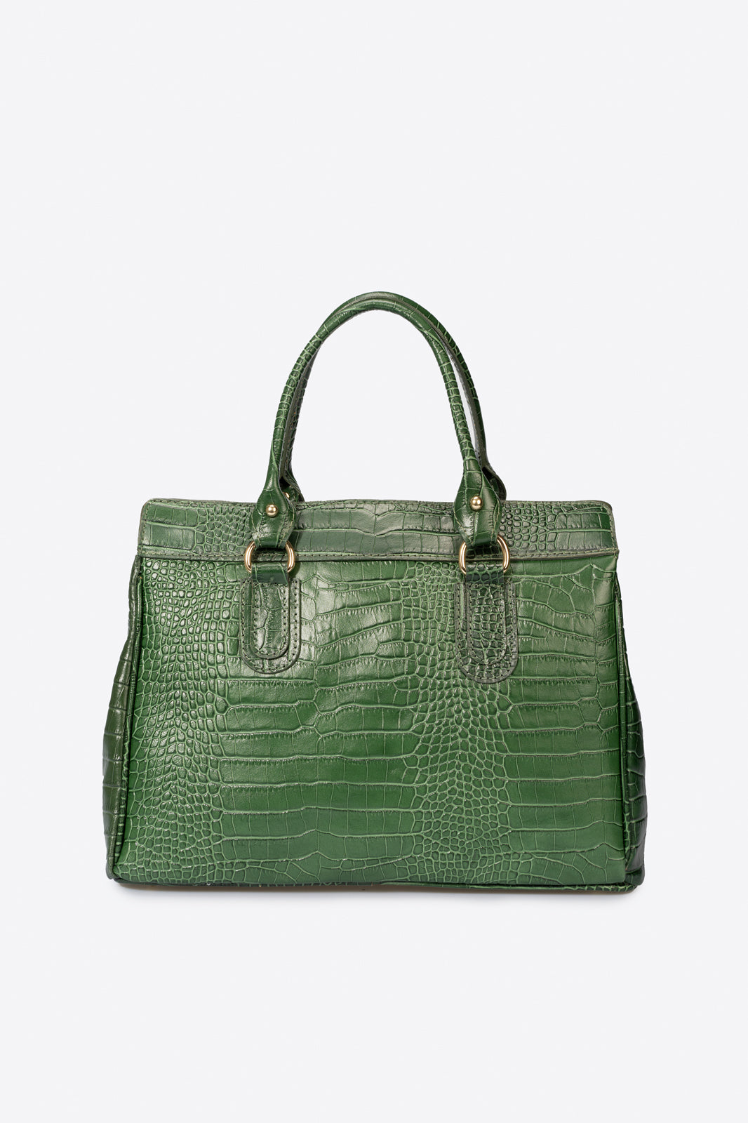 INGRID leather top handle bag - Green